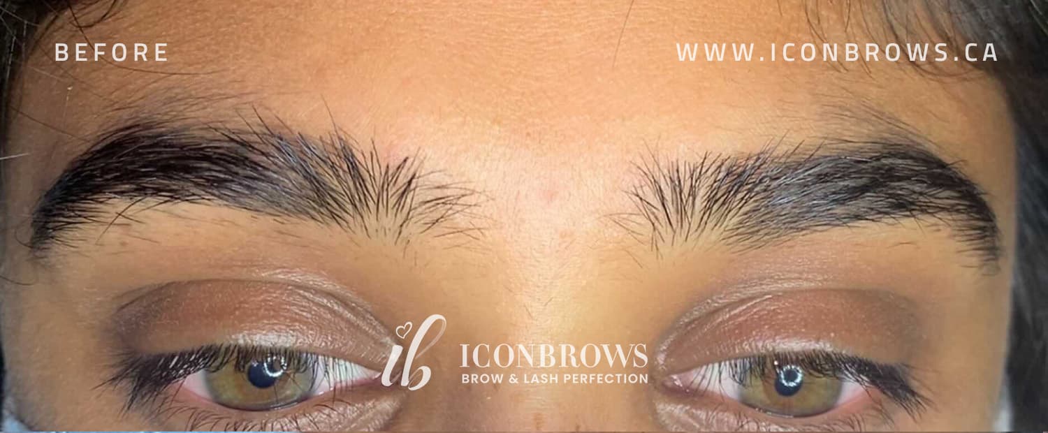 young female eyebrows with bushy eyebrows in toronto ontario