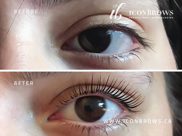 Lift for natural lashes in Toronto.