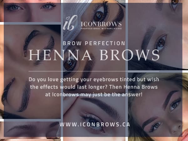 Brow henna service details in Etobicoke, Canada M8V 0C8.