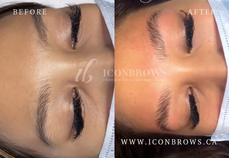 Brow lamination at Iconbrows Toronto studio.
