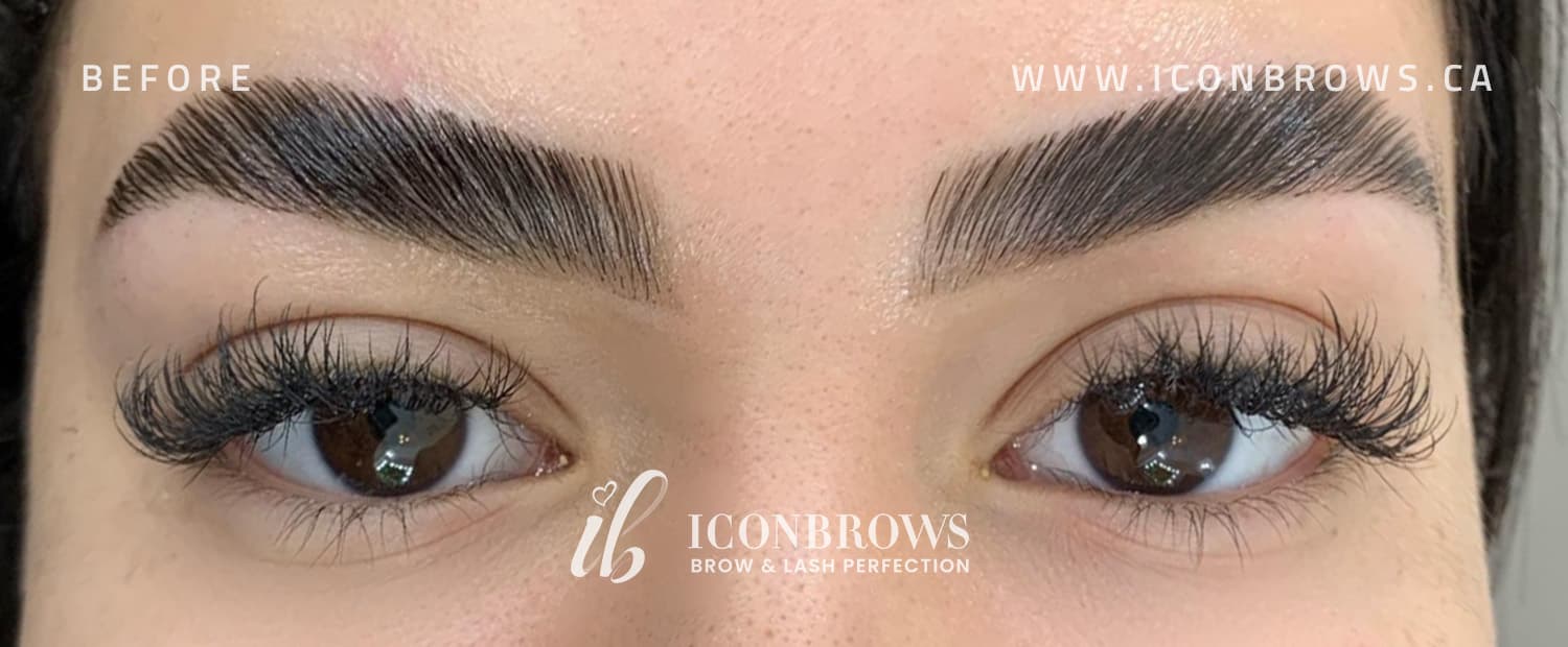 Young brows after brow lamination by Iconbrows in Toronto.