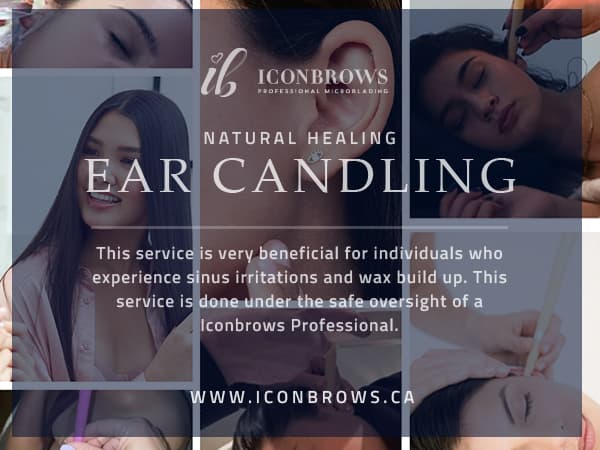 Organic ear candling service by Iconbrows in Toronto.