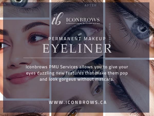 Iconbrows permanent makeup eyeliner that gives eyes a dazzling pop.