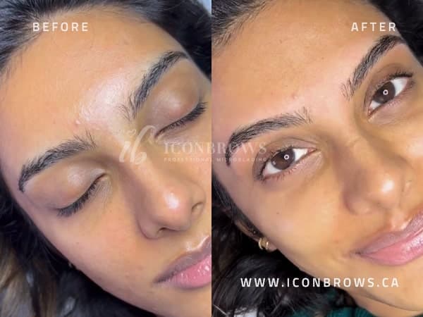 Fresh, clean threaded brows by Iconbrows in Toronto.