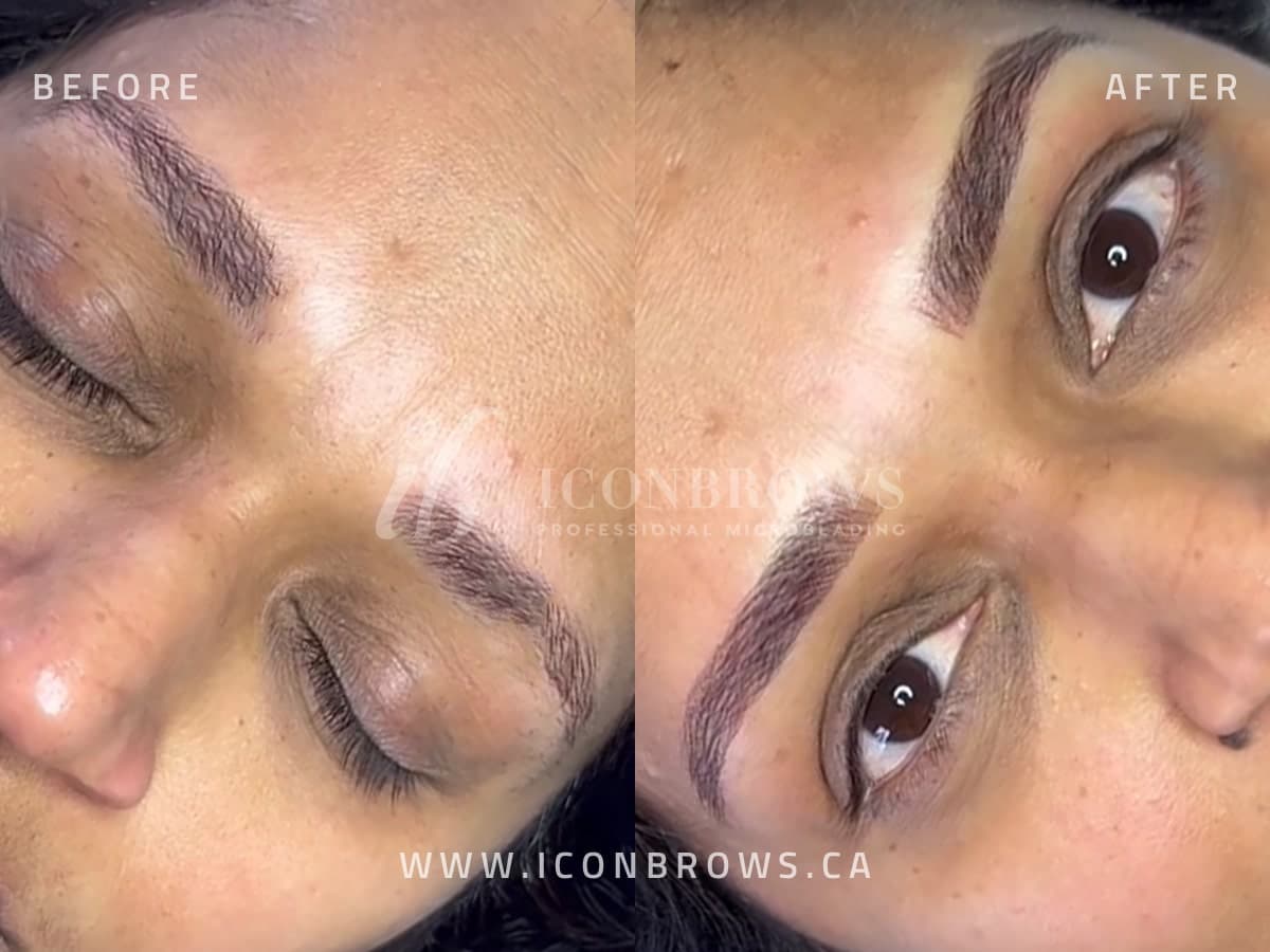 eyebrow correction pmu fusion brows combo brows in humber bay shores etobicoke.