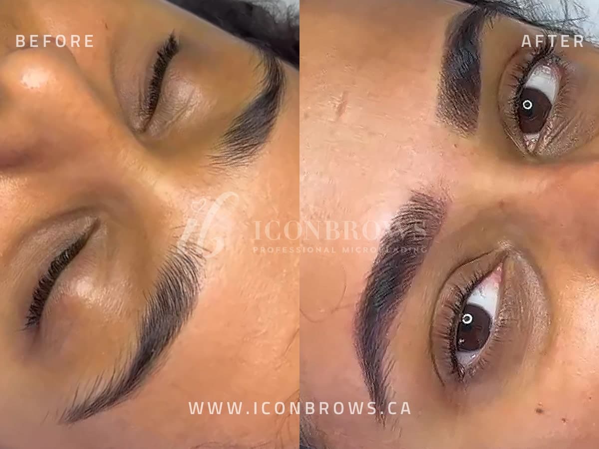 fusion brows service in etobicoke by iconbrows professional microblading
