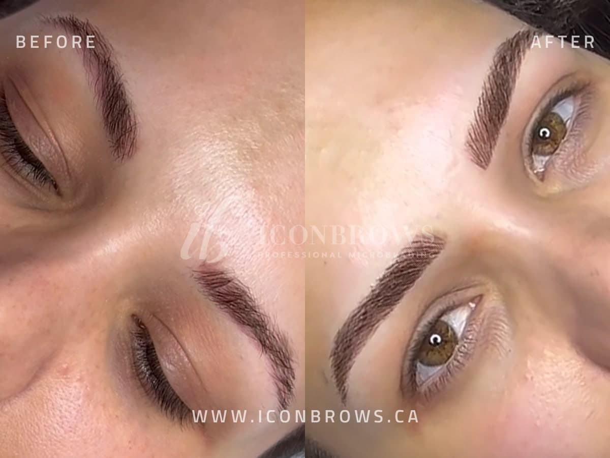 eyebrow correction pmu fusion brows combo brows in humber bay shores etobicoke.