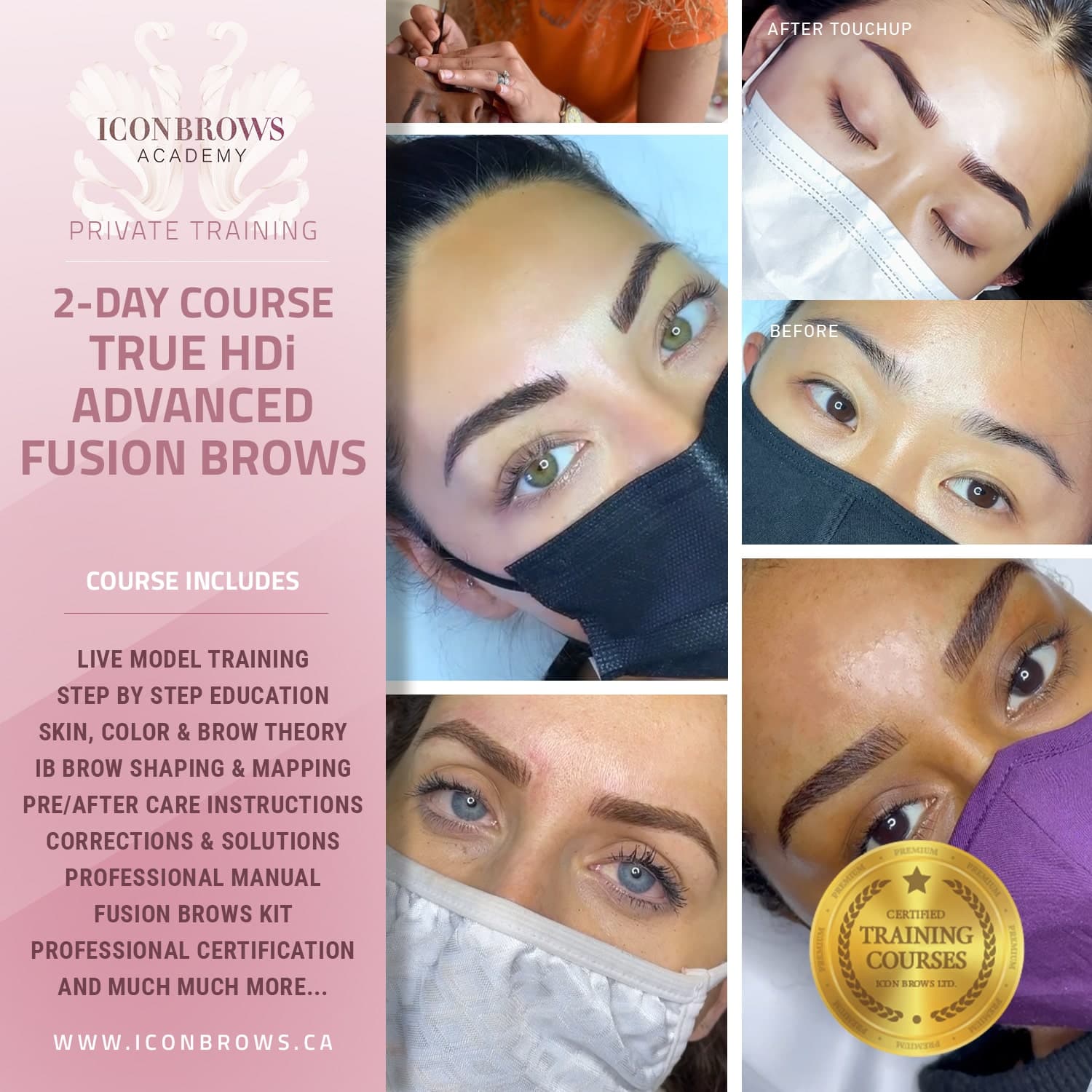 Fusion Brows Training Course with Iconbrows Academy Toronto's Top Brow & Lash Training Courses