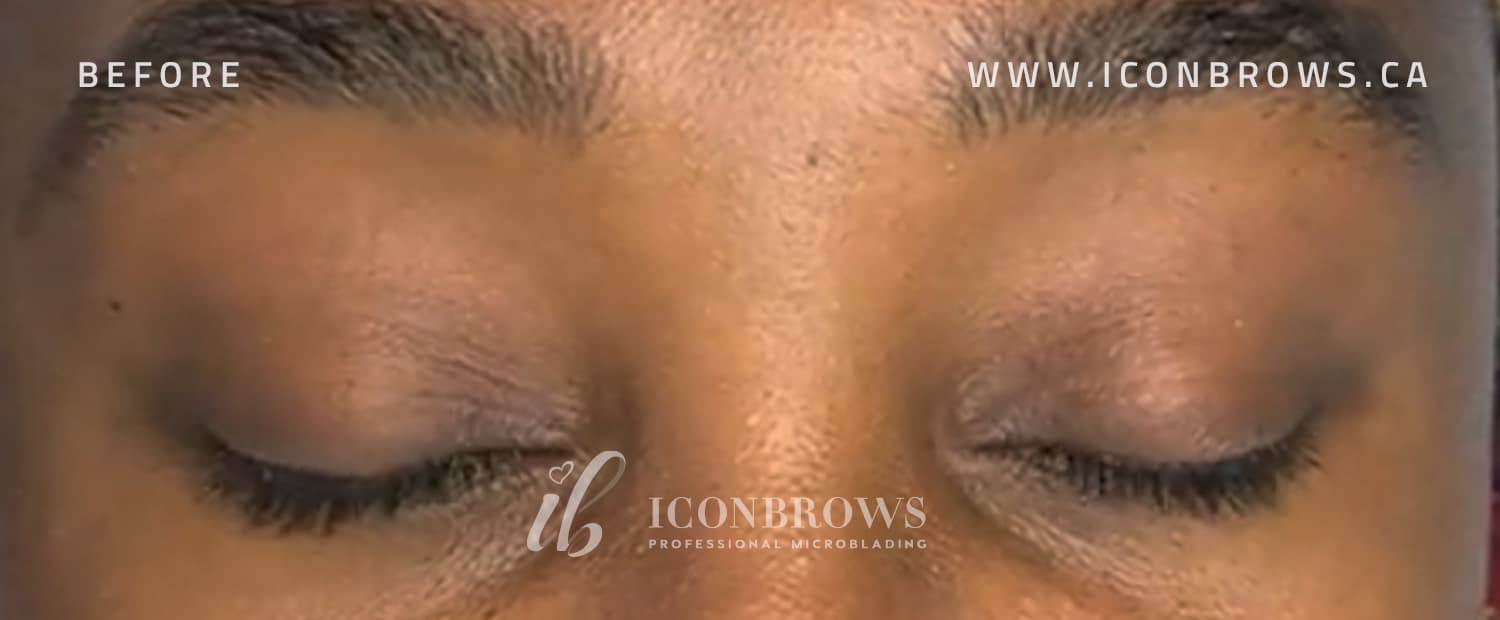 female eyes before lash extensions by iconbrows in toronto ontario canada