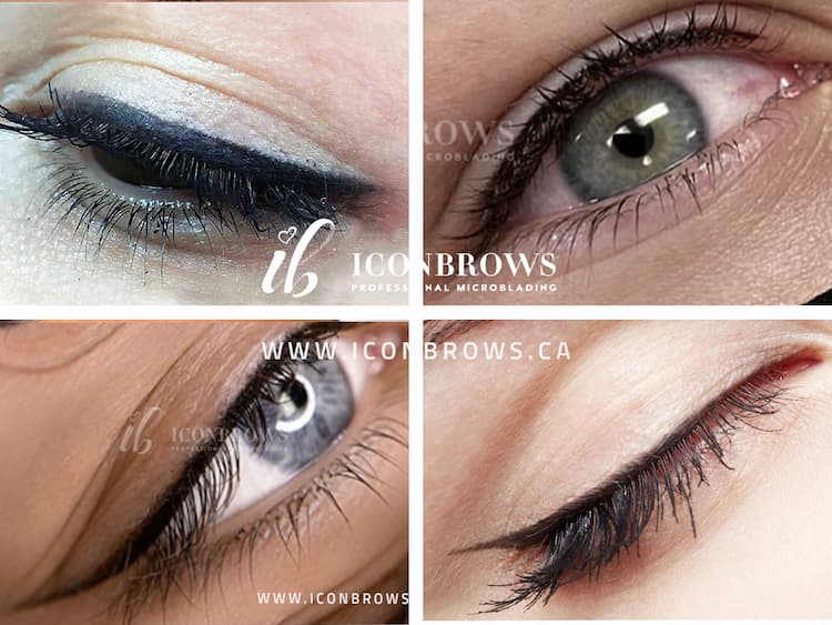 Permanent Makeup Eyeliner done by Iconbrows - Professional Microblading in Toronto Ontario M8V 0C8.