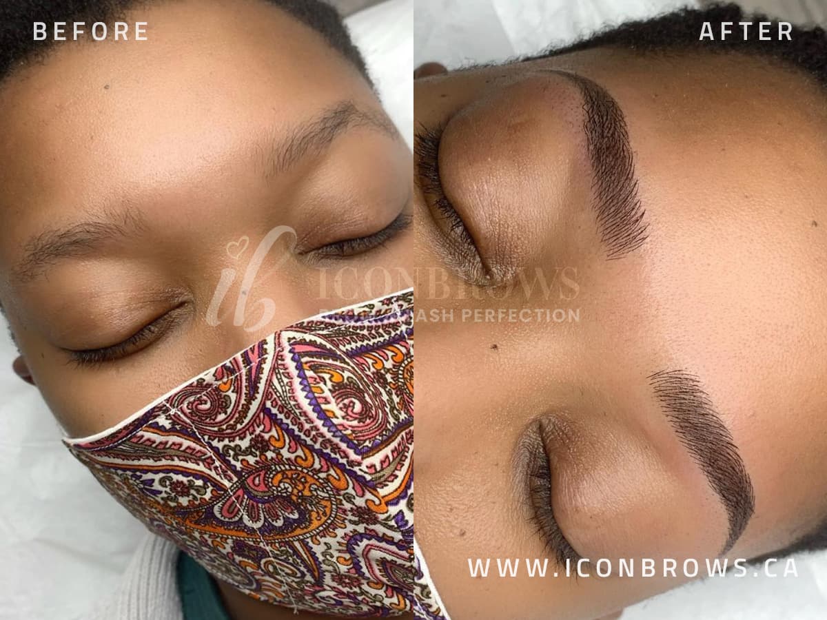 fusion brows service in etobicoke by iconbrows professional microblading