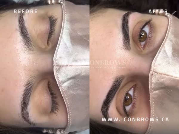 Eyebrow shading in Etobicoke Iconbrows Torontos Top Brows Recovery Correction On Darker Skintypes.