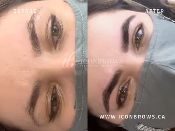 Eyebrow shading Near Me Etobicoke Toronto Iconbrows Top Eyebrows Recovery Corrections On Beautiful Woman