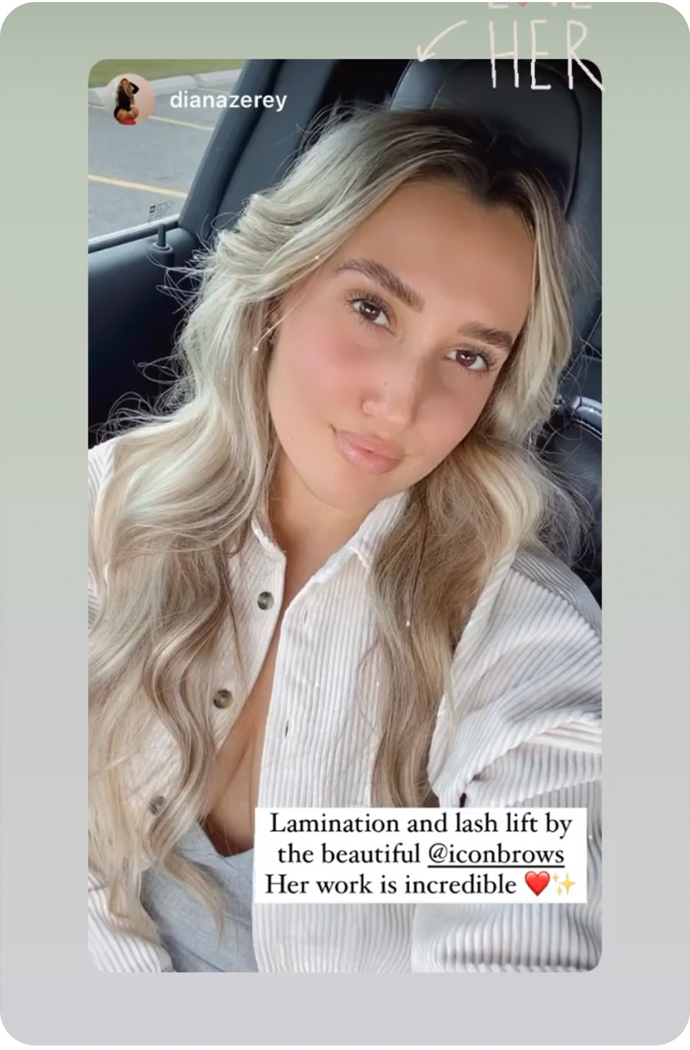 lamination and lash lift by the beautiful iconbrows. Her work is incredible.