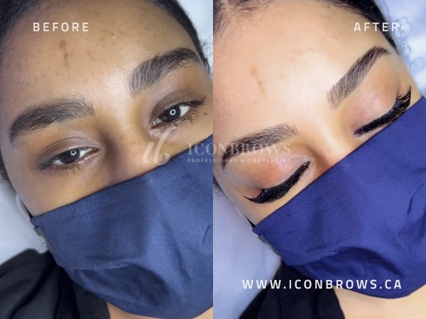 Hybrid lash extensions transformation by Iconbrows Toronto