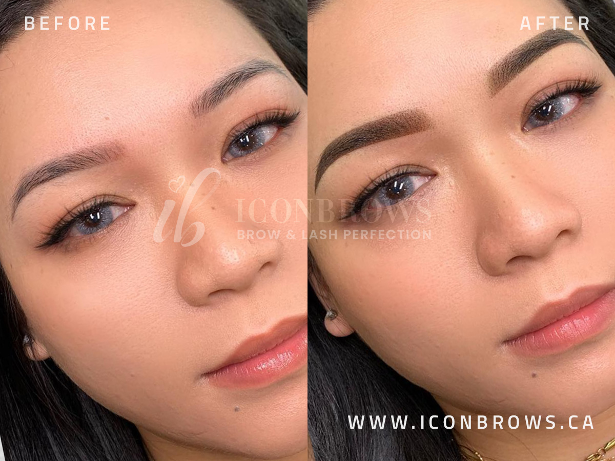 Ombré brow transformation in Toronto by Iconbrows